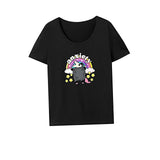 Maxbell Maxbell Womens T Shirt Summer Simple Classic Crew Neck Shirt for Travel Trip Holiday XXL Black