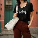 Maxbell Maxbell Womens T Shirt Summer Soft Short Sleeve Top for Daily Wear Holiday Traveling S Black