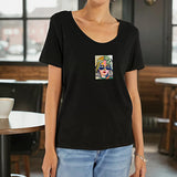 Maxbell Maxbell Women's T Shirt Summer Casual Soft Crewneck Shirt for Camping Traveling Trip XXL Black