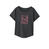 Maxbell Maxbell Women's T Shirt Summer Ladies Casual Crewneck Shirt for Street Camping Beach XXL