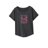 Maxbell Maxbell Women's T Shirt Summer Ladies Casual Crewneck Shirt for Street Camping Beach XXL