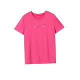 Maxbell Maxbell Womens T Shirt Summer Costume Soft Short Sleeve Top for Shopping XXL Rose Pink