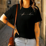 Maxbell Maxbell Womens T Shirt Summer Costume Soft Short Sleeve Top for Shopping XXL Black