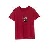 Maxbell Maxbell Women's T Shirt Summer Casual Clothes Basic Tee Shirt for Street XXL Red