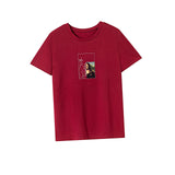 Maxbell Maxbell Women's T Shirt Summer Casual Clothes Basic Tee Shirt for Street XXL Red