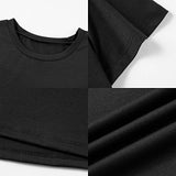 Maxbell Maxbell Women's T Shirt Summer Soft Comfortable Basic Tee for Beach Vacation Holiday XXL Black