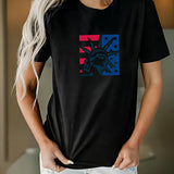 Maxbell Maxbell Women's T Shirt Summer Soft Comfortable Basic Tee for Beach Vacation Holiday XXL Black