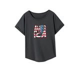 Maxbell Maxbell Women's T Shirt Summer Ladies Crew Neck Shirt for Walking Vacation Commuting XL