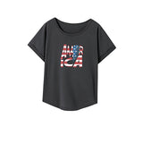 Maxbell Maxbell Women's T Shirt Summer Ladies Crew Neck Shirt for Walking Vacation Commuting XXL