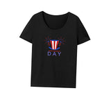 Maxbell Maxbell Womens T Shirt Summer Clothes Ladies Summer Tops for Daily Wear Beach Office XXL Black