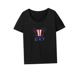 Maxbell Maxbell Womens T Shirt Summer Clothes Ladies Summer Tops for Daily Wear Beach Office XXL Black