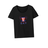 Maxbell Maxbell Womens T Shirt Summer Clothes Ladies Summer Tops for Daily Wear Beach Office XXL Black