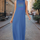 Maxbell Maxbell Women's Long Summer Dress Spring Loose Sundress for Traveling Street Holiday XXL