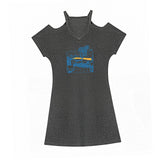 Maxbell Maxbell Women's Cold Shoulder Dress Summer Teen for Traveling Evening Party Vacation XXL