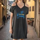 Maxbell Maxbell Women's Cold Shoulder Dress Summer Teen for Traveling Evening Party Vacation XXL