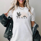 Maxbell Maxbell T Shirt for Women Summer Casual Crew Neck Tee for Traveling Backpacking Work M White