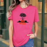 Maxbell Maxbell Womens T Shirt Summer Regular Fit Summer Tops for Wear Shopping XXL Rose Pink