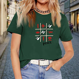 Maxbell Maxbell Womens T Shirt Summer Clothes Crewneck Shirt for Commuting Daily Wear Office XXL Green