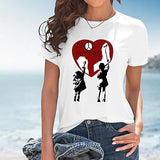 Maxbell Maxbell Womens T Shirt Summer Souvenir Soft Crewneck Tee for Beach Traveling Walking M White