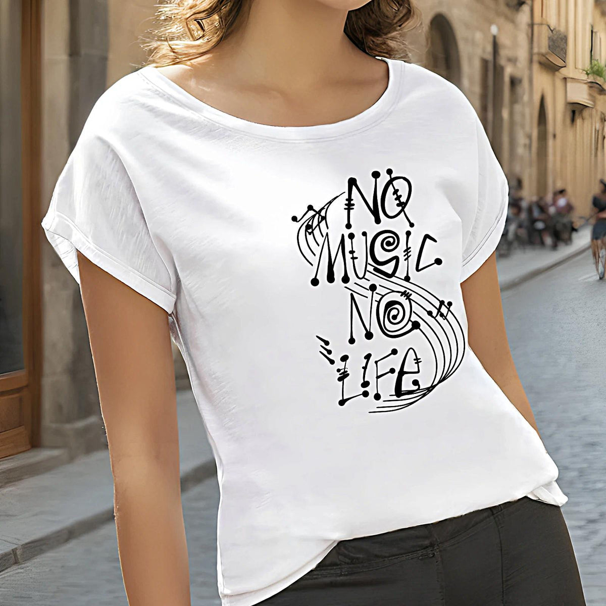 Maxbell Womens T Shirt Summer Stylish Soft Crew Neck Tee for Commuting Travel Office L