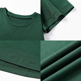 Maxbell Maxbell Women's T Shirt Summer Soft Clothing Crewneck Shirt for Office Work Shopping XL Green