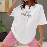 Maxbell Maxbell Womens T Shirt Summer Soft Basic Tee Shirt for Daily Wear Vacation Traveling XXL White