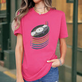 Maxbell Maxbell T Shirt for Women Summer Soft Clothes Crewneck Shirt for Holiday Hiking Work M Rose Pink