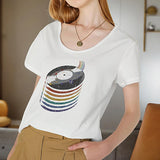 Maxbell Maxbell T Shirt for Women Summer Souvenir Soft Basic Tee for Beach Traveling Street XXL White