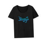 Maxbell Maxbell T Shirt for Women Summer Soft Short Sleeve Top for Daily Wear Camping Office XXL Black