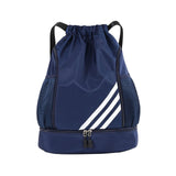 Maxbell 2xDrawstring Backpack Bag Portable Basketball Bag for Soccer Outdoor Men Women Dark Blue