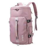 Maxbell Maxbell Travel Bag with Adjustable Strap Women Men Backpack for Sport Fitness Deep Pink