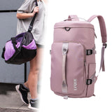 Maxbell Maxbell Travel Bag with Adjustable Strap Women Men Backpack for Sport Fitness Deep Pink