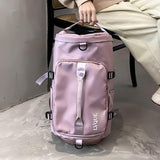 Maxbell Maxbell Travel Bag with Adjustable Strap Women Men Backpack for Sport Fitness Deep Pink