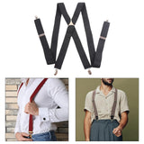 Maxbell Maxbell Men's Suspenders Trendy Casual Trouser Strap Clip for Wedding Business Gifts