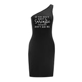 Maxbell Maxbell Women's Off Shoulder Dress Summer Mini Dress for Daily Wear Dating Commuting XXL