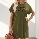 Maxbell Maxbell Women's Summer Dress Summer Fashion Crewneck Dress for Vacation S