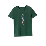 Maxbell Maxbell Womens T Shirt Summer Souvenir Ladies Crew Neck Tee for Walking Work Camping M Green