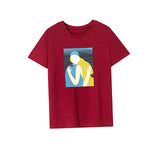 Maxbell Maxbell Women's T Shirt Summer Stylish Soft Crewneck Tee for Office Work Backpacking L Red