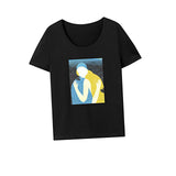 Maxbell Maxbell T Shirt for Women Summer Soft Regular Fit Basic Tee for Camping Holiday Trip L Black