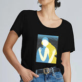 Maxbell Maxbell T Shirt for Women Summer Soft Regular Fit Basic Tee for Camping Holiday Trip L Black