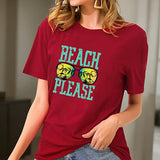 Maxbell Maxbell Women's T Shirt Summer Ladies Clothing Crew Neck Tee for Camping Travel Work L Red