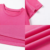 Maxbell Maxbell T Shirt for Women Summer Classic Soft Basic Tee for Shopping Camping Walking L Rose Pink