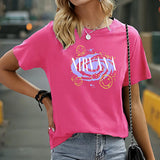 Maxbell Maxbell T Shirt for Women Summer Classic Soft Basic Tee for Shopping Camping Walking L Rose Pink