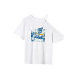 Maxbell Maxbell Women's T Shirt Summer Round Neck Trendy Basic Tee for Street Sports Walking L