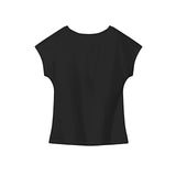 Maxbell Maxbell Womens T Shirt Summer Classic Fashion Short Sleeve Top for Beach L Black