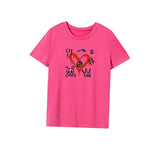 Maxbell Maxbell Womens T Shirt Summer Round Neck Short Sleeve Top for Walking Shopping Beach M Rose Pink