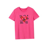 Maxbell Maxbell Womens T Shirt Summer Round Neck Short Sleeve Top for Walking Shopping Beach M Rose Pink