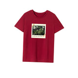 Maxbell Maxbell Womens T Shirt Summer Soft Stylish Crewneck Tee for Walking Commuting Office L Red