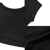 Maxbell Maxbell Womens T Shirt Summer Crew Neck Shirt for Daily Wear Travel Trip M Black