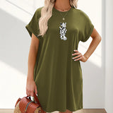 Maxbell Maxbell Women's Summer Dress Spring Female Crewneck Dress for Party Holiday Vacation M